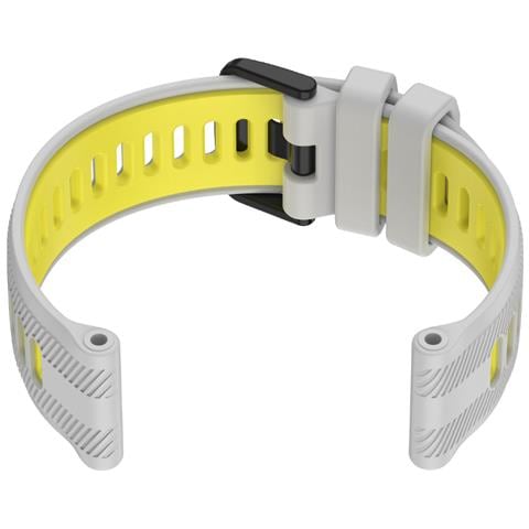 Cinturino Per Orologio In Silicone Grigio Giallo Per Garmin Forerunner 965 - Foto 3