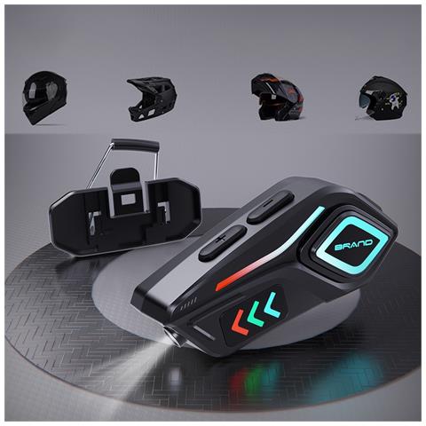 Auricolare Bluetooth Per Casco Con Microfono Flessibile, Lunga Durata Della Batteria E Illuminazione Ambientale - Foto 5