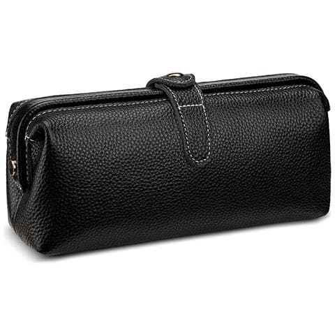 Organizzatore Da Viaggio Multifunzionale In Vera Pelle - Pochette Porta Passaporto Nera - Foto 1