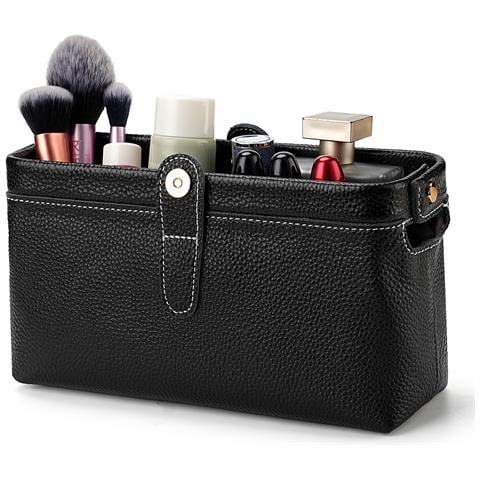 Organizzatore Da Viaggio Multifunzionale In Vera Pelle - Pochette Porta Passaporto Nera - Foto 2