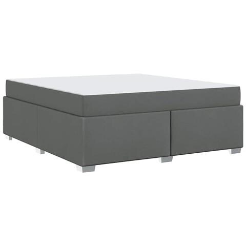 Struttura del letto Grigio scuro 180 x 200 cm Tessuto - Foto 1