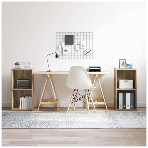 Set mobile TV 2 pcs Rovere artigianale Legno multistrato - Foto 2