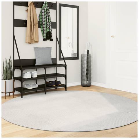 Tappeto IZA a Pelo Corto con Aspetto Scandinavo Crema Ø 200 cm - Foto 2