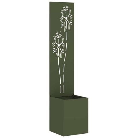 Vaso da Giardino con Pannello Decorativo Oliver verde - Foto 1
