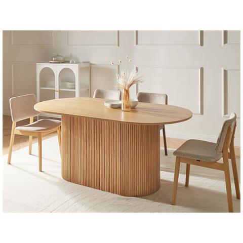 Tavolo Da Pranzo Lunnin Rovere Chiaro 90 Cm 180 Cm - Foto 1