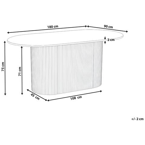 Tavolo Da Pranzo Lunnin Rovere Chiaro 90 Cm 180 Cm - Foto 6