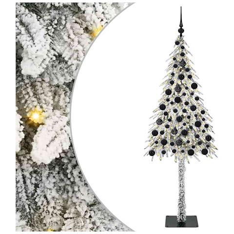 Albero di Natale con 300 LED Bianco 180 cm PE e Acciaio - Foto 1
