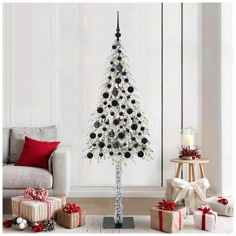 Albero di Natale con 300 LED Bianco 180 cm PE e Acciaio - Foto 2