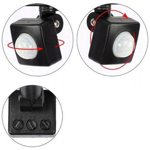Sensore Di Movimento Pir 230v - Rilevamento 6m, 120° / 360° | Regolazione Sensore E Tempo | Ideale Per Illuminazione Automatica - Foto 2