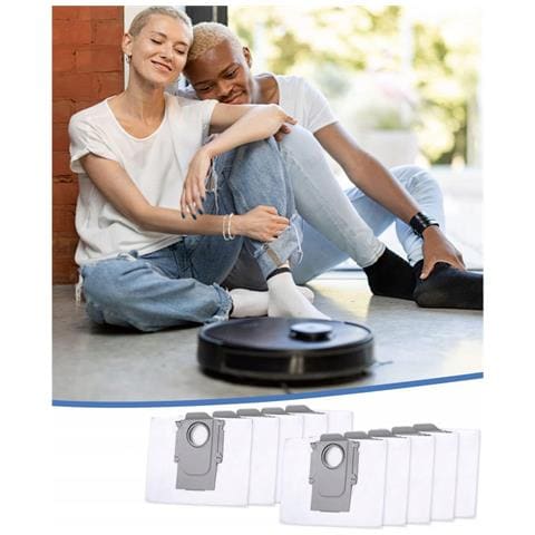 Set Di Sacchetti Per Aspirapolvere Compatibile Con Xiaomi Roborock S7 S8 Q5 Q7 Q8 - 1,8l, 4 Strati, Chiusura Automatica, Certificazione Ce Rohs - Foto 2