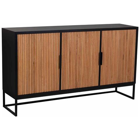 Credenza 3 Ante In Legno E Metallo 160x41,5x90h Cm - Foto 1