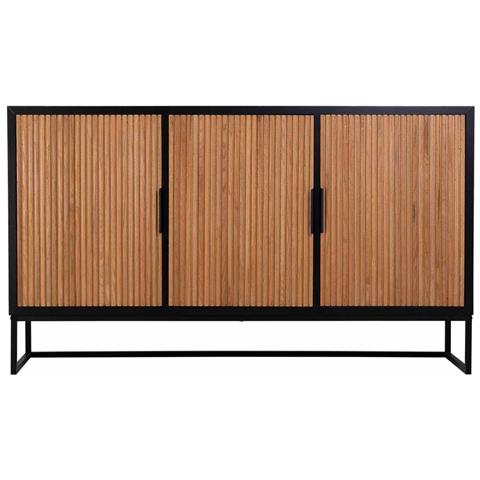 Credenza 3 Ante In Legno E Metallo 160x41,5x90h Cm - Foto 2