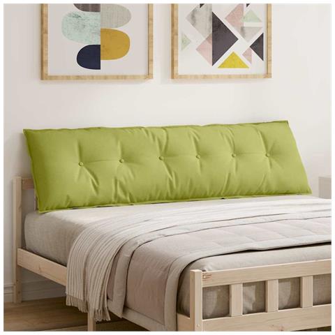 Cuscino per Schiena Verde chiaro 180 x 19 x 50 cm Tessuto - Foto 2