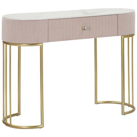 Tavolo Consolle Vkh616-rosa-legno-100x40x75 Cm - Foto 1