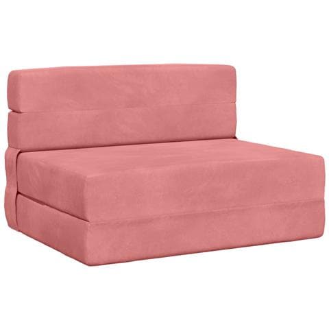 Divano Letto Pieghevole Rosa 70 x 72 x 60 cm Tessuto - Foto 1