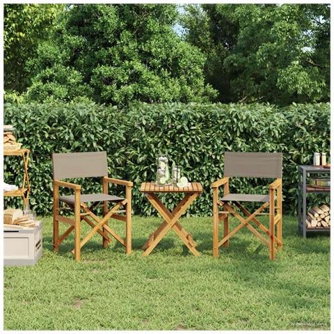 Sedia da pranzo 56 x 54 x 87 cm 100% Poliestere Teak Solido - Foto 2