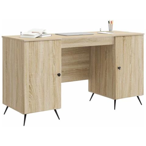 Scrivania Rovere Sonoma 142,5 x 50 x 75 cm Legno ingegnerizzato - Foto 2