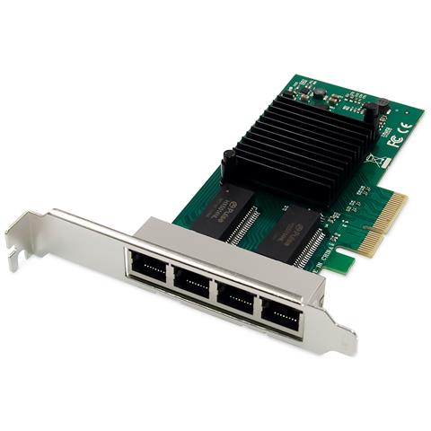 Scheda di rete Gigabit Ethernet a 4 porte, RJ45, PCI Express, Intel I350 - Foto 1