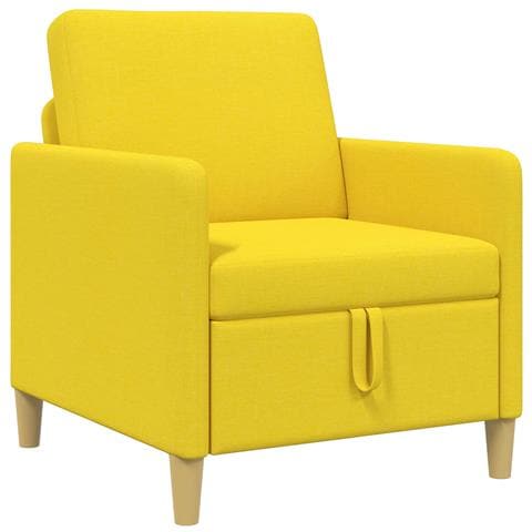 Divano con Storage Giallo Chiaro 72 x 78 x 87 cm Poliestere - Foto 1