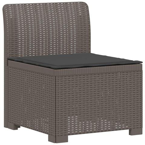 Divano da Giardino a 1 Posto con Cuscino Aspetto Rattan PP - Foto 1