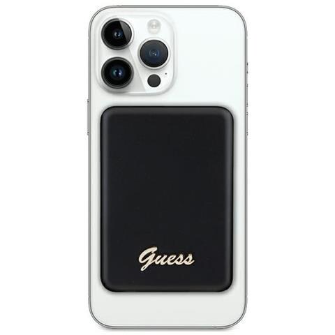 Guess Magsafe Metal Script Logo 5w 3000mah Power Bank Induzione - Nero - Foto 2