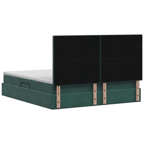 Letto con contenitore e materasso Verde Scuro 180 x 200 cm - Foto 9