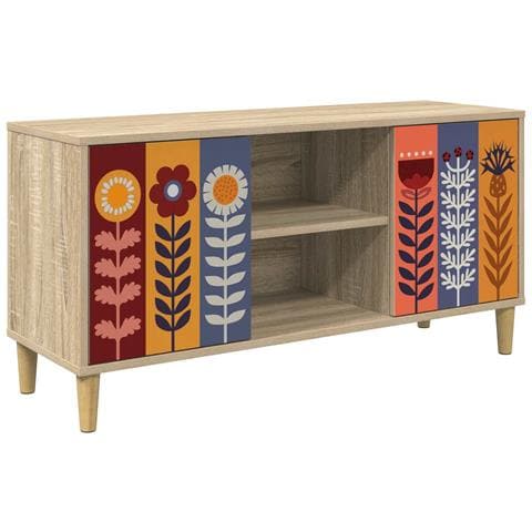 Mobile TV ESSEN 102 x 33 x 50 cm Sonoma Legno ingegnerizzato - Foto 1
