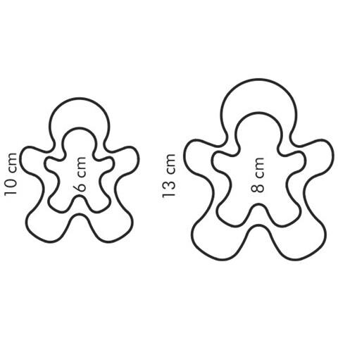 Tagliabiscotti Doppio Taglio Omini Di Pan Di Zenzero 4 Misure - Foto 7