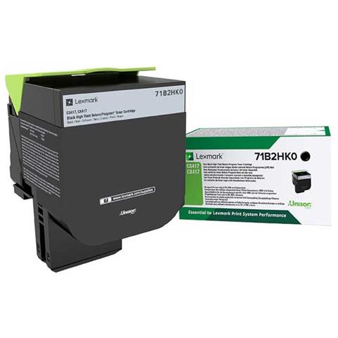 71B2HK0 Toner Originale Nero per CX417de / CS417dn Capacità 6000 Pagine - Foto 1