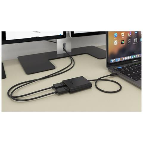 USB-C 3.1 Dual 4K DP Adattatore Grafico 3840 x 2160 Pixel - Nero - Foto 5