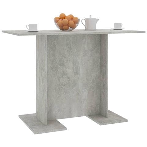 Tavolo da Pranzo Grigio Cemento 110x60x75 cm Legno Multistrato - Foto 5