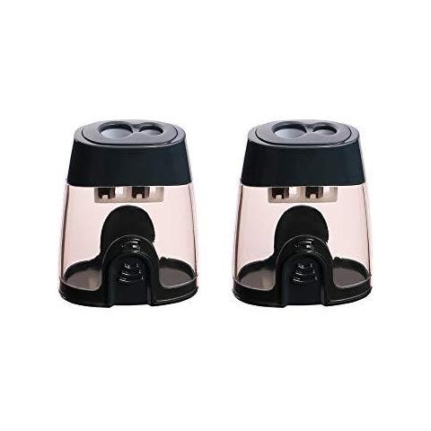 Manuale Aquila Temperamatite 2 Fori Per Le Matite Standard E Jumbo A Colori 24 51 63 Mm Perfetto Per I Bambini Confezione Da 2 (nero) - Foto 1