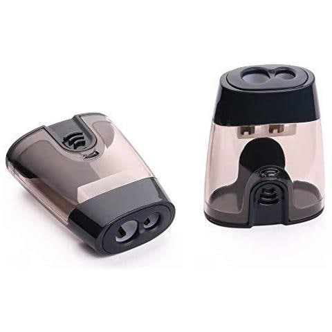 Manuale Aquila Temperamatite 2 Fori Per Le Matite Standard E Jumbo A Colori 24 51 63 Mm Perfetto Per I Bambini Confezione Da 2 (nero) - Foto 4