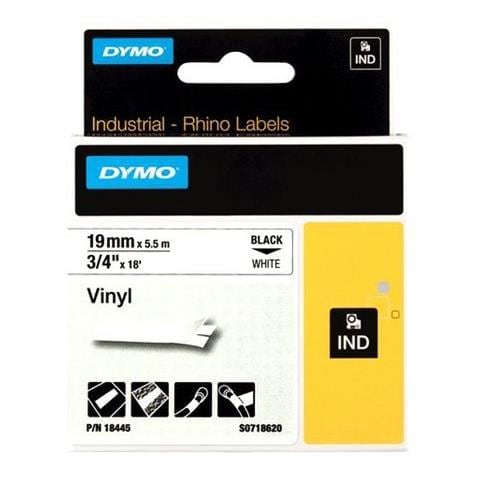 Nastro Industriale in Vinile per Etichettatrice Modello D1 Formato 1.9 mm x 5.5 m Nero su Bianco - Foto 8