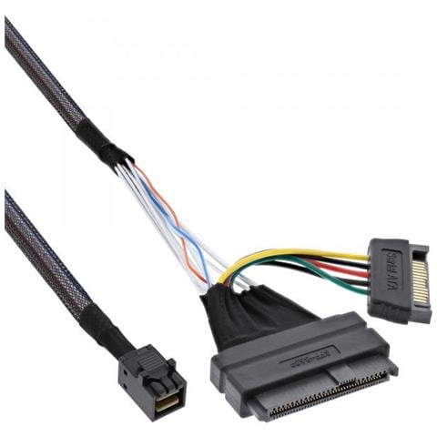 Cavo Di Collegamento U.2 - Ssd Con U.2 Da Sff-8639 A Sff-8643 + Alimentazione - 0,5 M - Foto 1