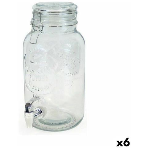 Dispenser Di Bevande La Mediterránea Rubinetto Vetro 4 L (6 Unità) - Foto 1