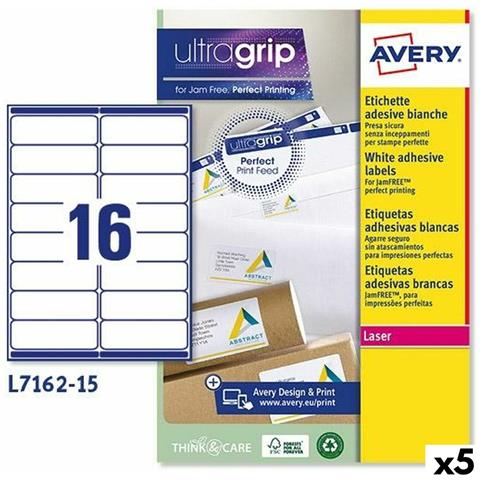 Etichette Per Stampante L7162 99,1 X 33,9 Mm Bianco 15 Foglie (5 Unità) - Foto 1