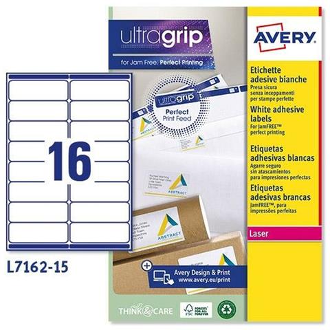 Etichette Per Stampante L7162 99,1 X 33,9 Mm Bianco 15 Foglie (5 Unità) - Foto 2
