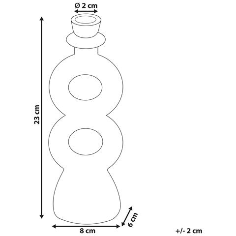 Portacandele Porcellana Beige 23 Cm Naousa - Foto 2