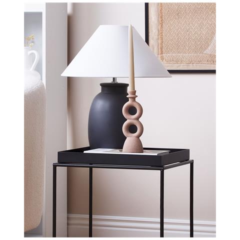 Portacandele Porcellana Beige 23 Cm Naousa - Foto 1