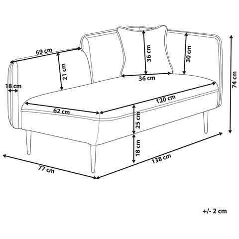 Chaise Longue Versione Destra Chevannes Bouclé Verde Scuro - Foto 2