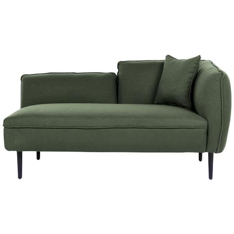 Chaise Longue Versione Destra Chevannes Bouclé Verde Scuro - Foto 7