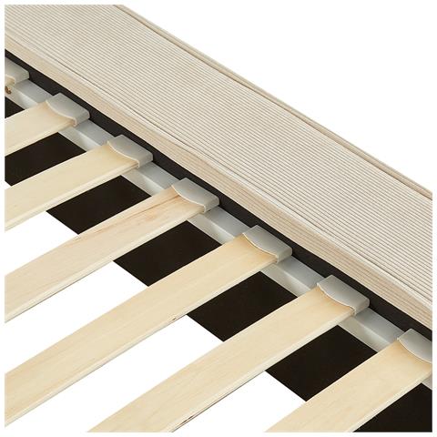 Letto Matrimoniale Velluto A Coste Beige 180 X 200 Cm Linards - Foto 8