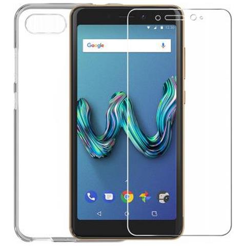 Set Di Protezione Cover E Salvadisplay Per Wiko Tommy 3, Trasparente - Foto 1