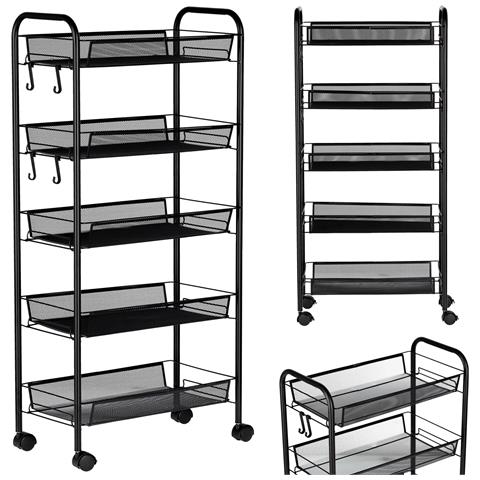 Carrello Per Parrucchieri Cosmetico Tavolino Su Ruote Per La Tintura St017b Al Salone Di Bellezza Scaffale Con Ripiani - Foto 1