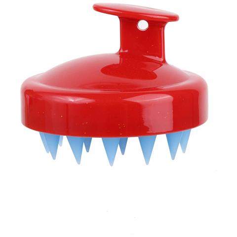 Spazzola Per Massaggio E Peeling Del Cuoio Capelluto Rosso - Foto 1