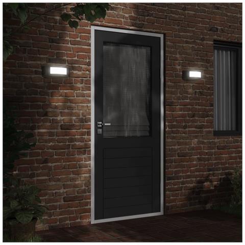 Applique Da Esterno 2 Pz Nere In Acciaio Inossidabile - Foto 3