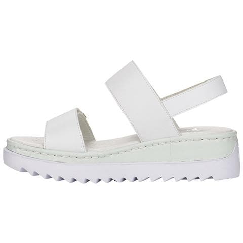 Weiss Casual Open Sandals Sandali Pelle Scarpe Donna Bianco Eu 41, V4475-80 - Foto 3