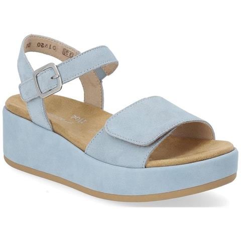 Blue Casual Open Sandals Sandali Pelle Scamosciata /nabuk Scarpe Donna Blu Eu 38, D1n50-10 - Foto 1