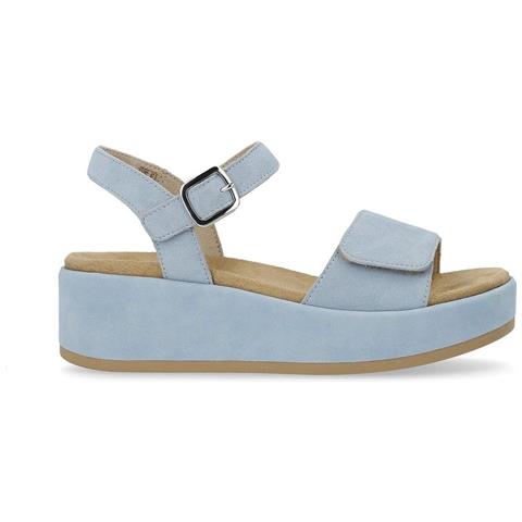 Blue Casual Open Sandals Sandali Pelle Scamosciata /nabuk Scarpe Donna Blu Eu 38, D1n50-10 - Foto 2